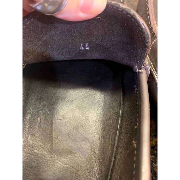 Moschino Vintage Brown Suede Leather Loafers Moc Size 44 EU 11 US - Picture 6 of 7